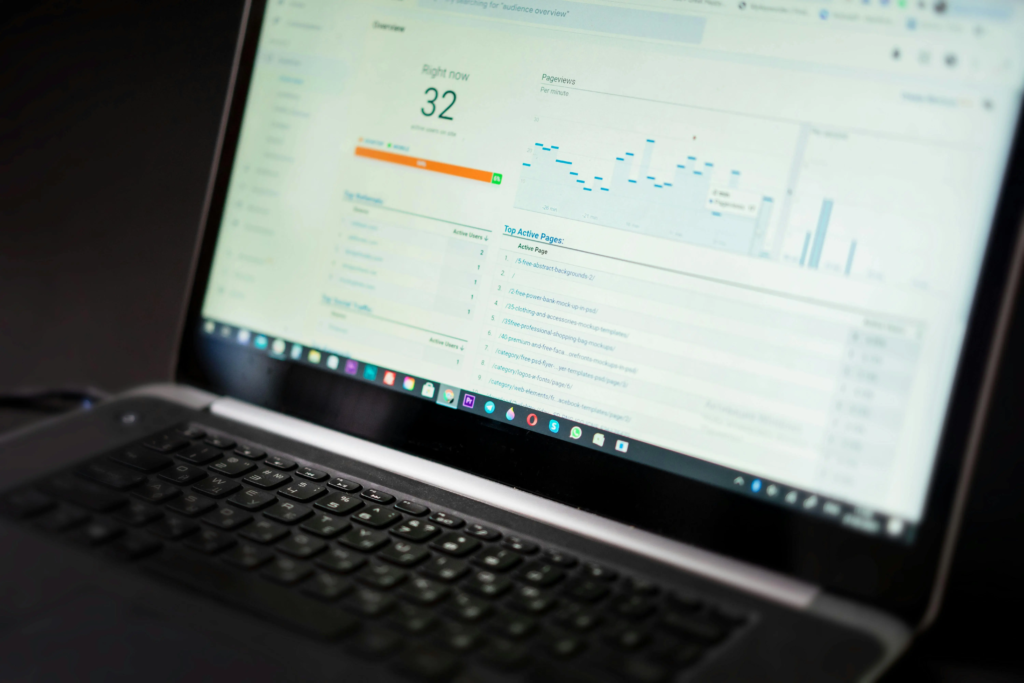 freelance SEO consultant UK working on laptop