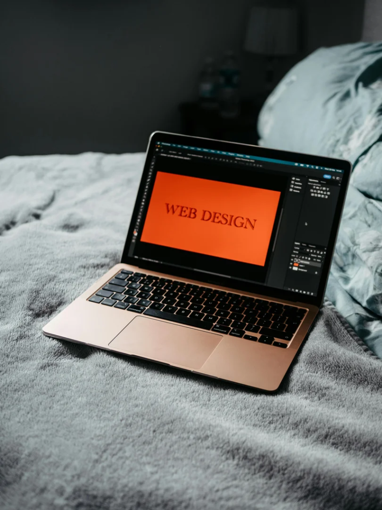 freelance website designer UK working on small business web project